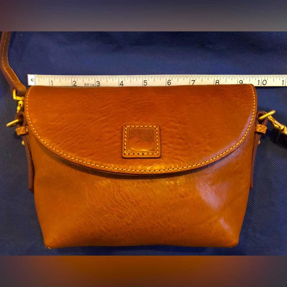 SOLD!! Dooney & Bourke Florentine Leather Saddle Crossbody, Natural